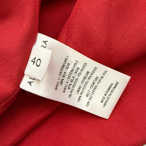 ALTUZARRA Narcissa Snake-Print Silk Crepe De Chine Shirt Dress in Red Brick 40 - Picture 7 of 10